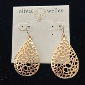 New Olivia Welles gold plated earrings